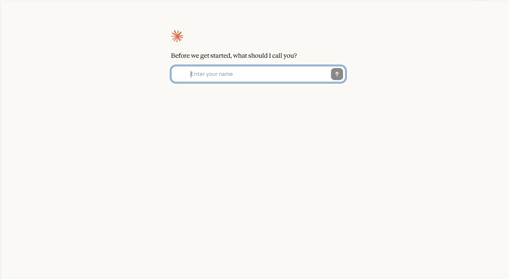 Name entry screen